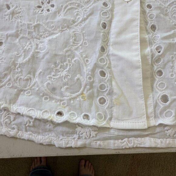 Madewell Embroidered Oversized Button-Up Shirt Size Small - Picture 11 of 11